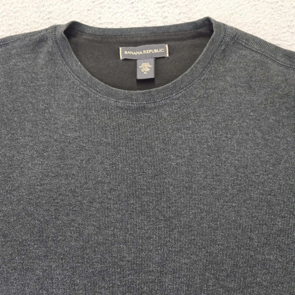 Banana Republic Shirt Mens XL‎ Gray Long Sleeve Crew Neck